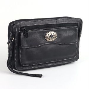 Scully Leather Personal Clutch Black Leather